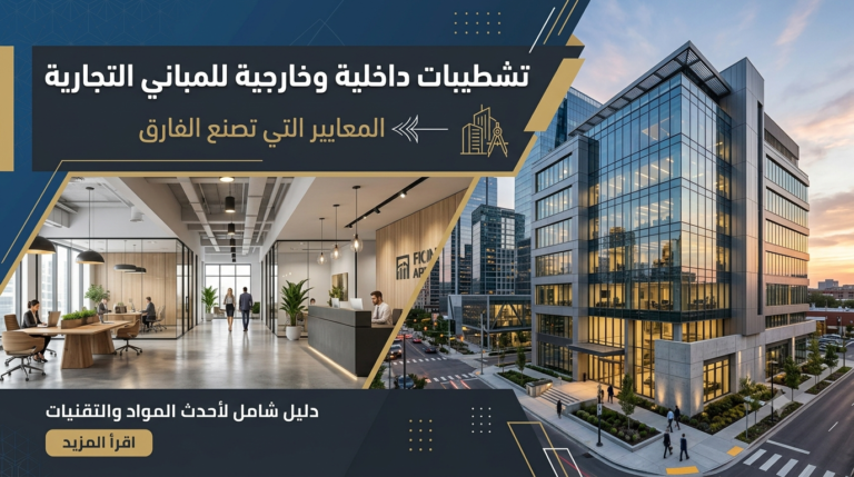 تشطيبات داخلية وخارجية للمباني التجارية — المعايير التي تصنع الفارق