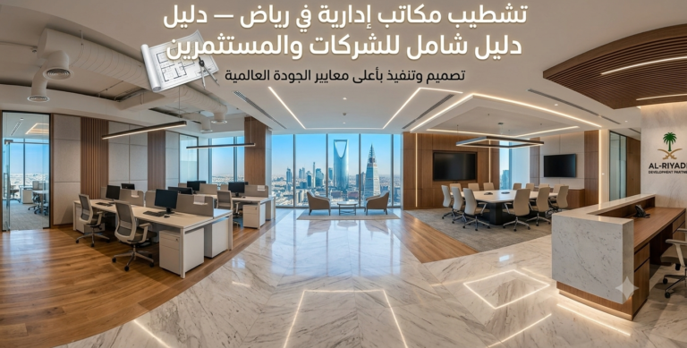 تشطيب مكاتب إدارية في الرياض — دليل شامل للشركات والمستثمرين